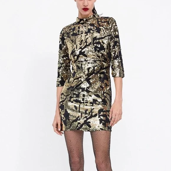 zara camo sequin dress ZARA. Camouflage sequin dress Ts Hibuy market
